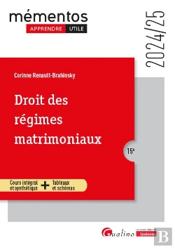 Bertrand.pt - Droit Des Regimes Matrimoniaux : Cours Intégral Et Synthétique ; Outils Pédagogiques ; Apprendre Plus Facilement, Plus Rapidement, Et Utile !