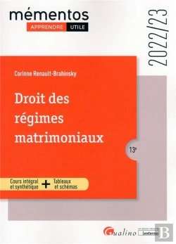 Bertrand.pt - Droit Des Regimes Matrimoniaux - Cours Integral Et Synthetique - Outils Pedagogiques - Integre Le Re