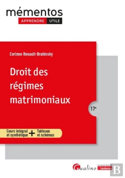 Bertrand.pt - Droit Des Régimes Matrimoniaux : Cours Intégral Et Synthétique + Tableaux Et Schémas (17e Édition)