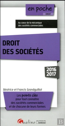 Bertrand.pt - Droit Des Societes 2016-2017, 8eme Ed.