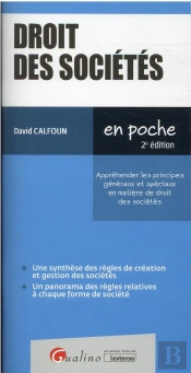 Droit Des Societes 2e Ed - 18 Fiches Pour Connaitre Les Regles Du Droit Des Societes