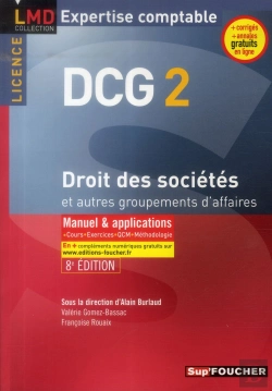 Bertrand.pt - Droit Des Sociétés Et Autres Groupements Des Affaires ; Dcg 2 ; Manuel ; 2014/2015 ; 8e Édition