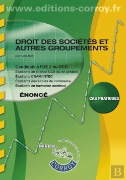 Bertrand.pt - Droit Des Societes Et Autres Groupements Enonce