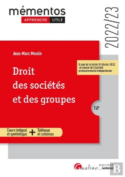 Bertrand.pt - Droit Des Societes Et Des Groupes, 16eme Edition - Un Cours Clair, Structure Et Accessible Pour L Et