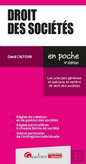 Droit Des Sociétés : Les Principes Généraux Et Spéciaux En Matière De Droit Des Sociétés