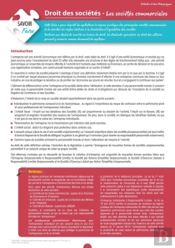 Bertrand.pt - Droit Des Societes - Les Societes Commerciales