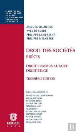 Bertrand.pt - Droit Des Sociétés ; Précis ; Droit Communautaire ; Droit Belge (3e Édition)