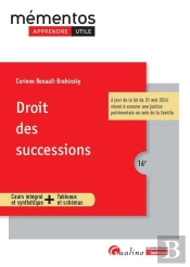 Droit Des Successions : Cours Intégral Et Synthétique + Tableaux Et Schémas (Édition 2025/2026)
