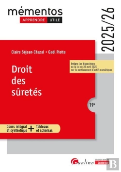Bertrand.pt - Droit Des Sûretés : Cours Intégral Et Synthétique + Tableaux Et Schémas (Édition 2025/2026)