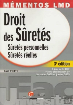 Bertrand.pt - Droit Des Sûretés ; Sûretés Personnelles, Sûretés Réelles (3e Édition)