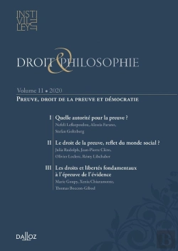 Bertrand.pt - Droit & Philosophie Tome 11 ; Preuve, Droit De La Preuve Et Démocratie