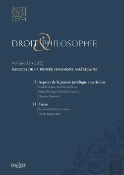 Bertrand.pt - Droit & Philosophie Tome 13 : Aspects De La Pensée Juridique Américaine