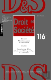 Droit & Socit N116-2024 : Dossier : Mixit De Genre En Institutions - Tudes : Question En Dbat Rflexions Sur L'Hritage Juridique De  Paris 2024