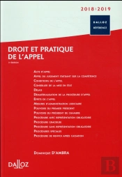 Droit Et Pratique De L'Appel (Édition 2018/2019)