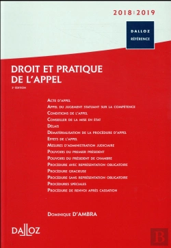 Bertrand.pt - Droit Et Pratique De L'Appel (Édition 2018/2019)
