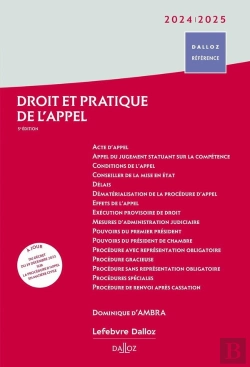 Bertrand.pt - Droit Et Pratique De L'Appel (Édition 2024/2025)