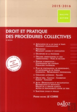 Bertrand.pt - Droit Et Pratique Des Procédures Collectives 2015/2016