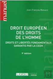 Droit Européen Des Droits De L'Homme (9e Édition)
