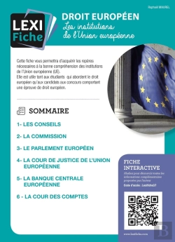 Bertrand.pt - Droit Européen : Les Institutions De L'Union Européenne