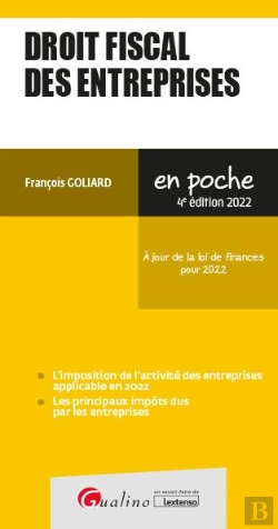Bertrand.pt - Droit Fiscal Des Entreprises 4eme Edition - A Jour De La Loi De Finances Pour 2022 4e Ed.