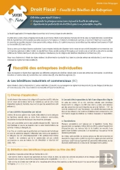 Droit Fiscal ; Fiscalité Des Bénéfices Des Entreprises
