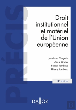 Bertrand.pt - Droit Institutionnel Et Matériel De L'Union Européenne (14e Édition)