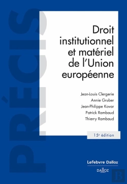 Bertrand.pt - Droit Institutionnel Et Matériel De L'Union Européenne (15e Édition)