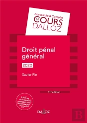 Droit Penal General 2020 - 11e Ed.