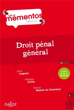 Bertrand.pt - Droit Pénal Général ; 22e Édition