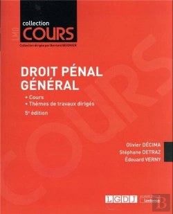 Bertrand.pt - Droit Pénal Général : Cours ; Thèmes De Travaux Dirigés (5e Édition)