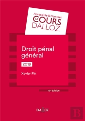 Droit Pénal Général (Édition 2019)