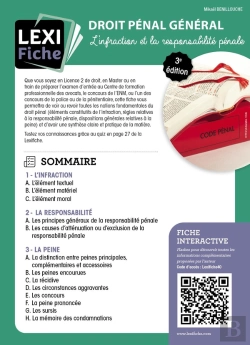 Bertrand.pt - Droit Pénal Général : L'Infraction Et La Responsabilité Pénale