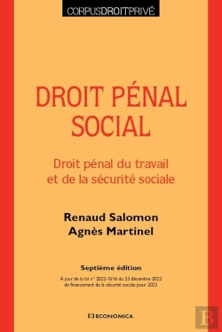 Bertrand.pt - Droit Pénal Social (7e Édition)