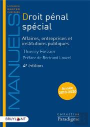 Droit Penal Special - Affaires, Entreprises Et Institutions Publiques
