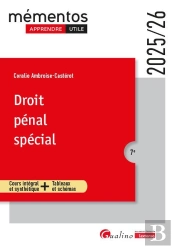 Droit Pénal Spécial : Cours Intégral Et Synthétique + Tableaux Et Schémas (Édition 2025/2026)