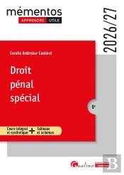 Droit Pénal Spécial : Cours Intégral Et Synthétique + Tableaux Et Schémas (Édition 2026/2027)
