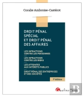 Droit Penal Special Et Droit Penal Des Affaires, 7eme Edition - Les Infractions Contre Les Personnes