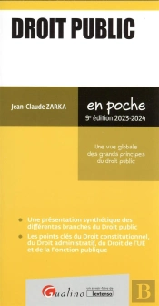 Droit Public, 9eme Edition - Pour Avoir Une Vue Globale Des Grands Principes Du Droit Public