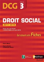 Droit Social 2017/2018 Dcg - Epreuve 3 - Le Cours En Fiches