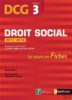 Bertrand.pt - Droit Social 2017/2018 Dcg - Epreuve 3 - Le Cours En Fiches