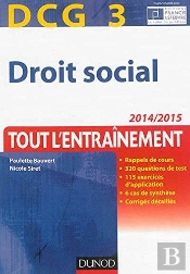 Droit Social ; Dcg 3 ; Tout L'Entraînement ; 2014/2015