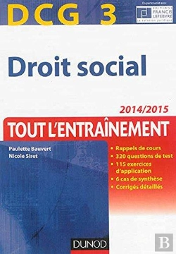 Bertrand.pt - Droit Social ; Dcg 3 ; Tout L'Entraînement ; 2014/2015