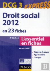 Droit Social En 23 Fiches ; Dcg 3 (3e Édition)