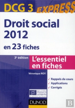 Bertrand.pt - Droit Social En 23 Fiches ; Dcg 3 (3e Édition)