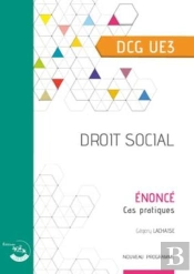 Droit Social - Enonce - Ue 3 Du Dcg