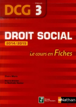 Bertrand.pt - Droit Social Epreuve 3 Dcg - Le Cours En Fiches - 2014/2015
