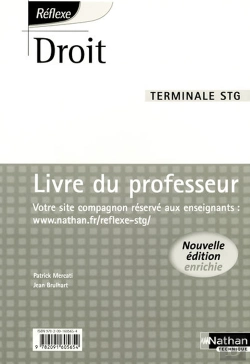 Bertrand.pt - Droit Terminale Stg (Pochette Reflexe) - Professseur - 2008