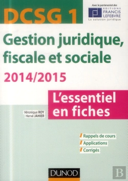 Bertrand.pt - Dscg 1 - Gestion Juridique, Fiscale Et Sociale 2014 4e Edition - En 20 Fiches