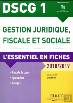 Bertrand.pt - Dscg 1 - Gestion Juridique, Fiscale Et Sociale ; L'Essentiel En Fiches (Édition 2018/2019)