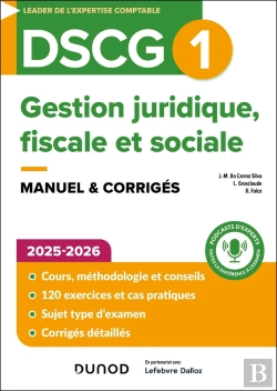 Bertrand.pt - Dscg 1 : Gestion Juridique, Fiscale Et Sociale ; Manuel & Corrigés (Édition 2025/2026)